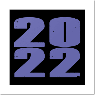 Color of the Year 2022 Very Peri Periwinkle Blue Typography Posters and Art